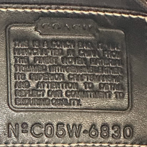 Coach Authentic Preowned. Black Signature Jacquard & Black Leather Satchel Bag. - Picture 15 of 15